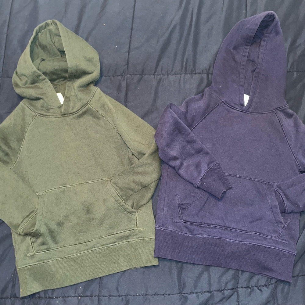 (2) Green and Navy Blue Hoodies size:5T